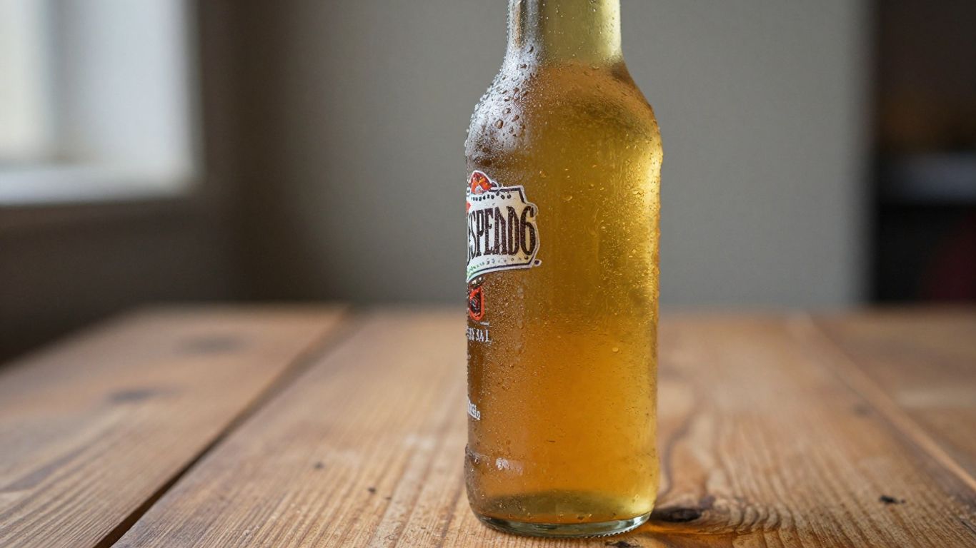 Bottle of Desperados Original beer with lime