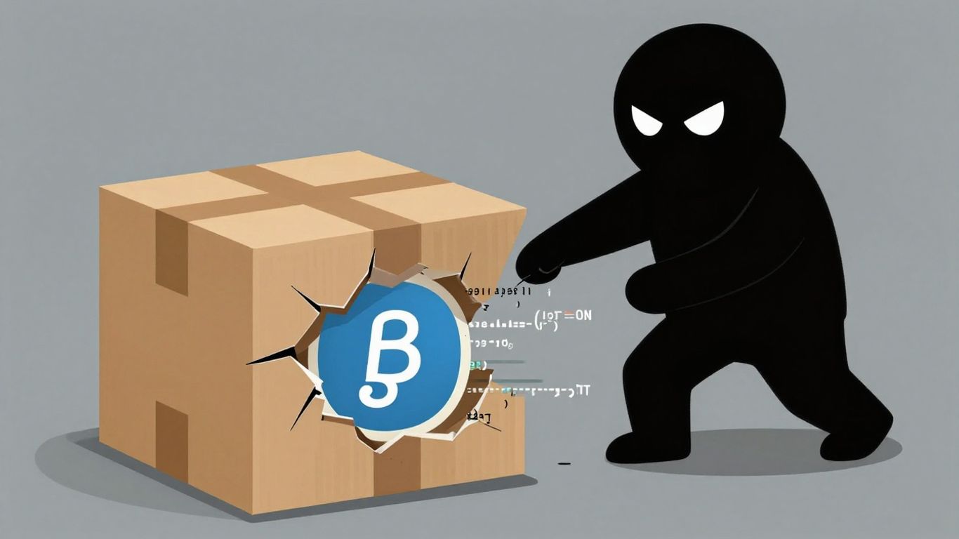 Malware delivered through a compromised software package.
