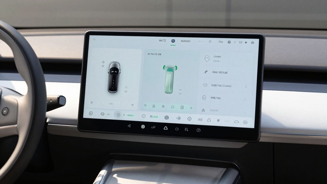 Interface display on a modern electric vehicle