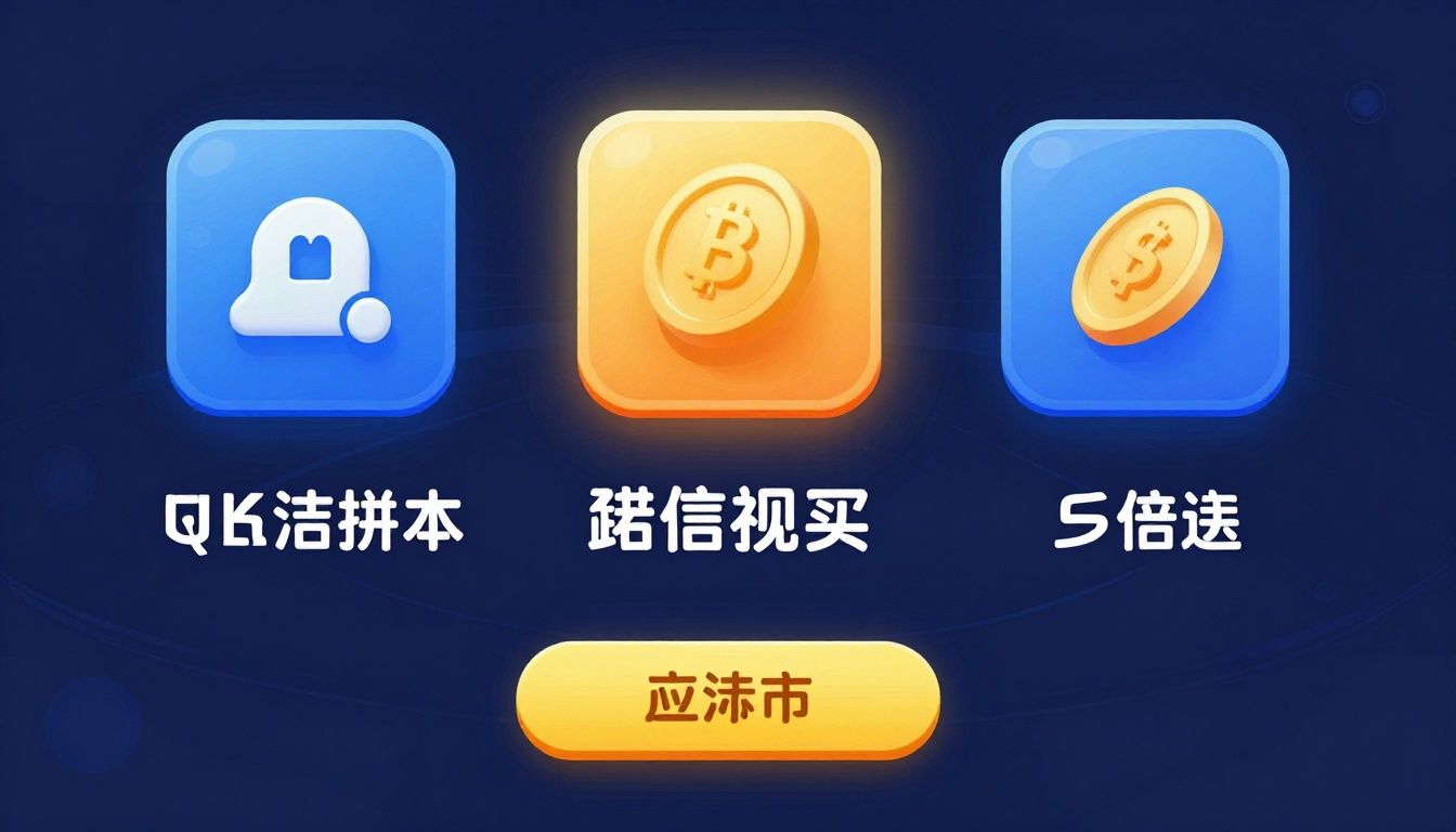 Uma interface futurista de jogo com ícones de bônus de experiência e moedas digitais brilhando