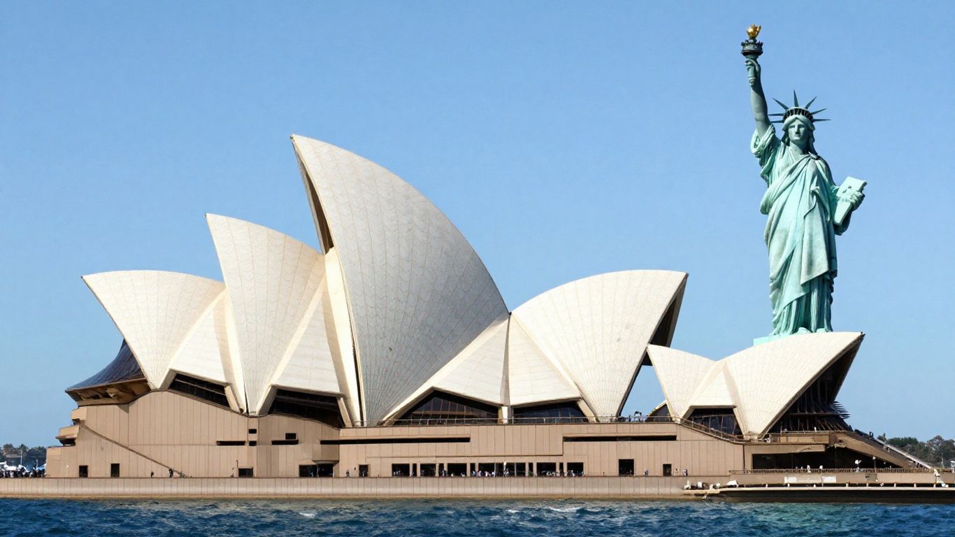 Australia vs USA landmarks comparison for relocation.