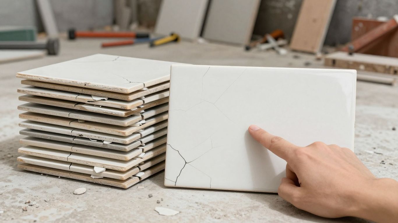 Quality tile versus cracked cheap tiles