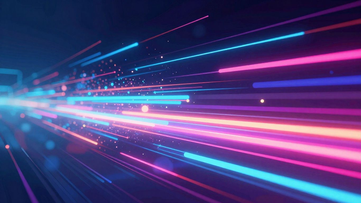 Abstract visualization of digital speed and performance.