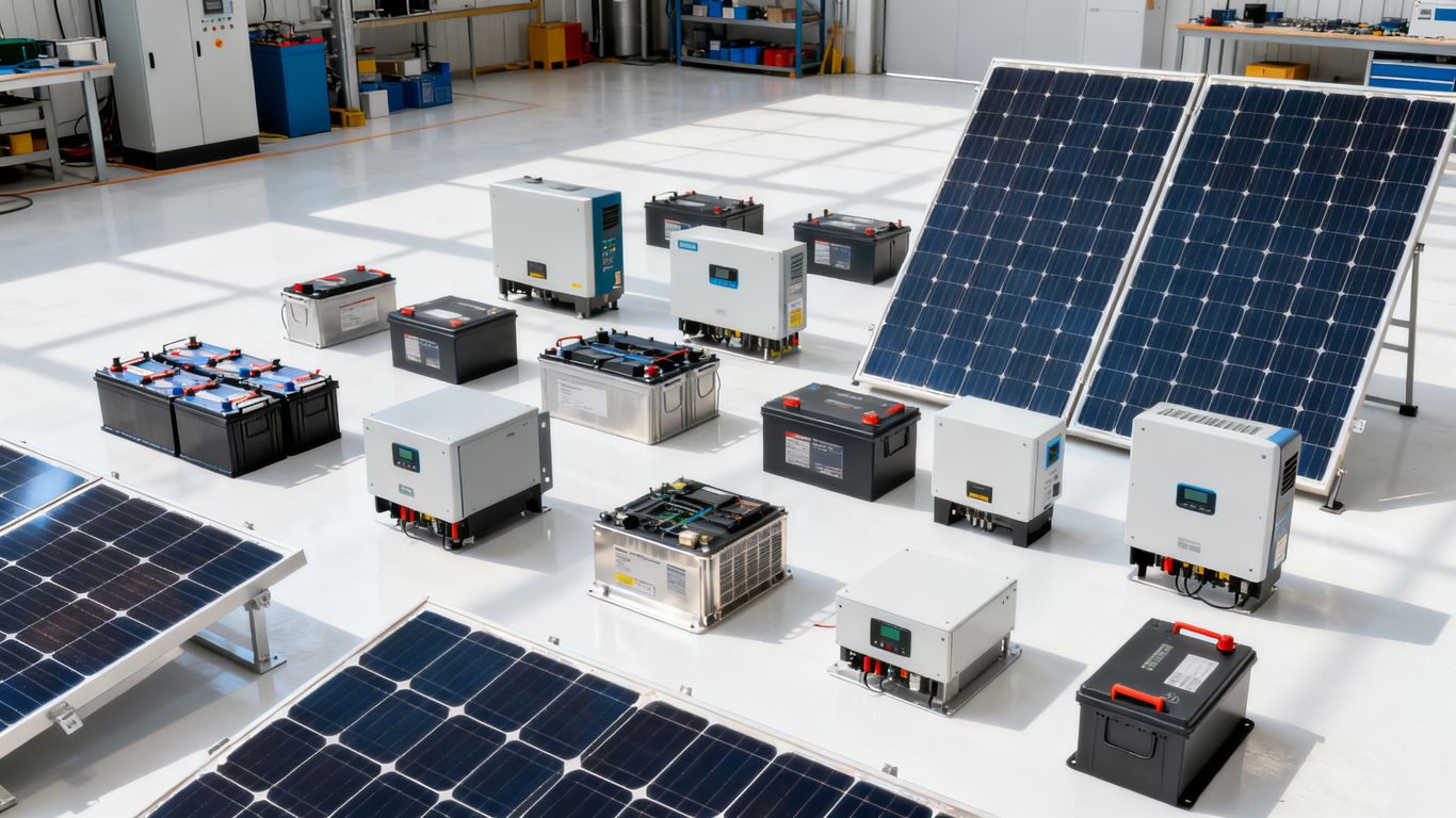 Professional solar setup components