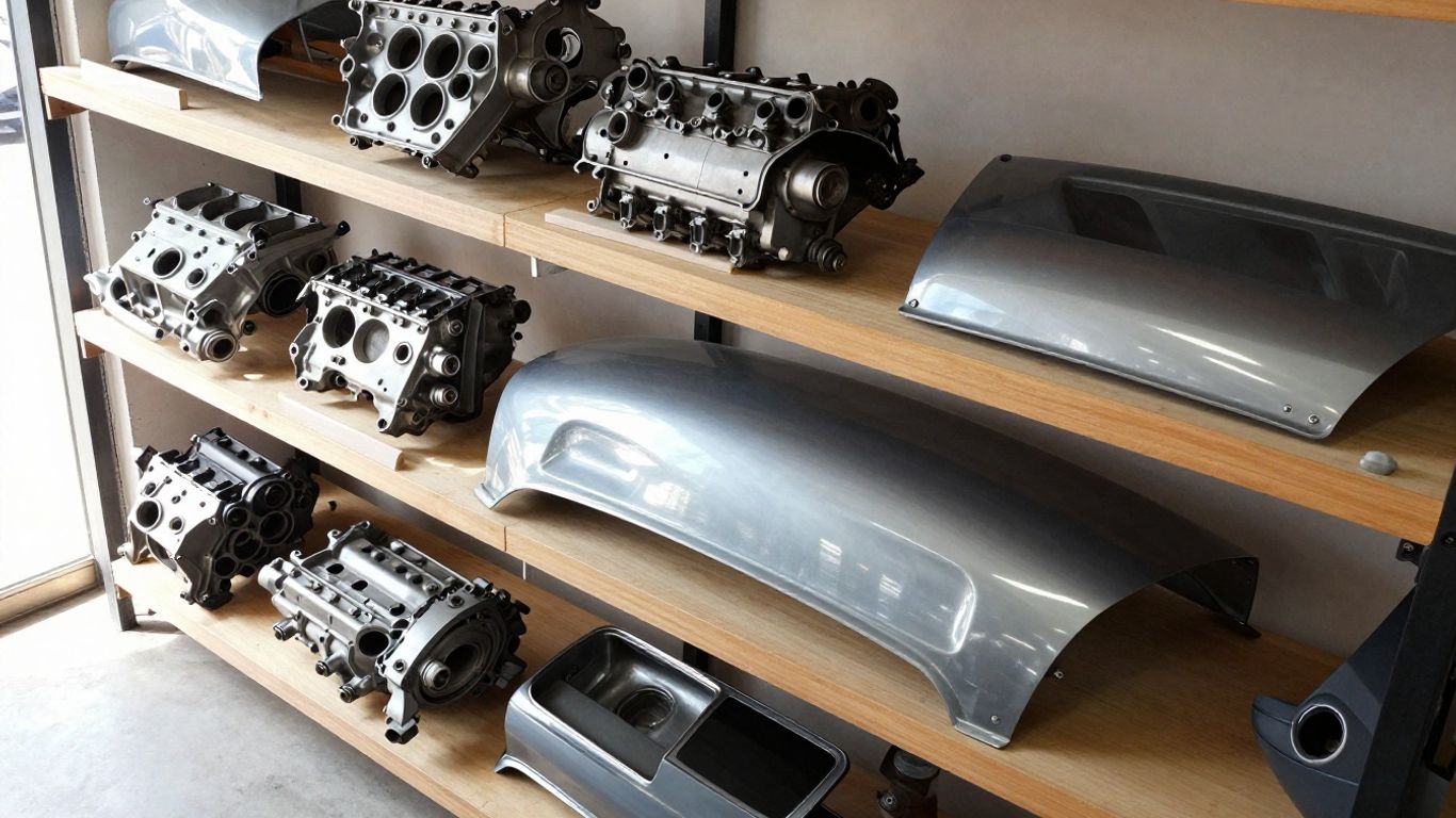 Used Haval car parts in a workshop