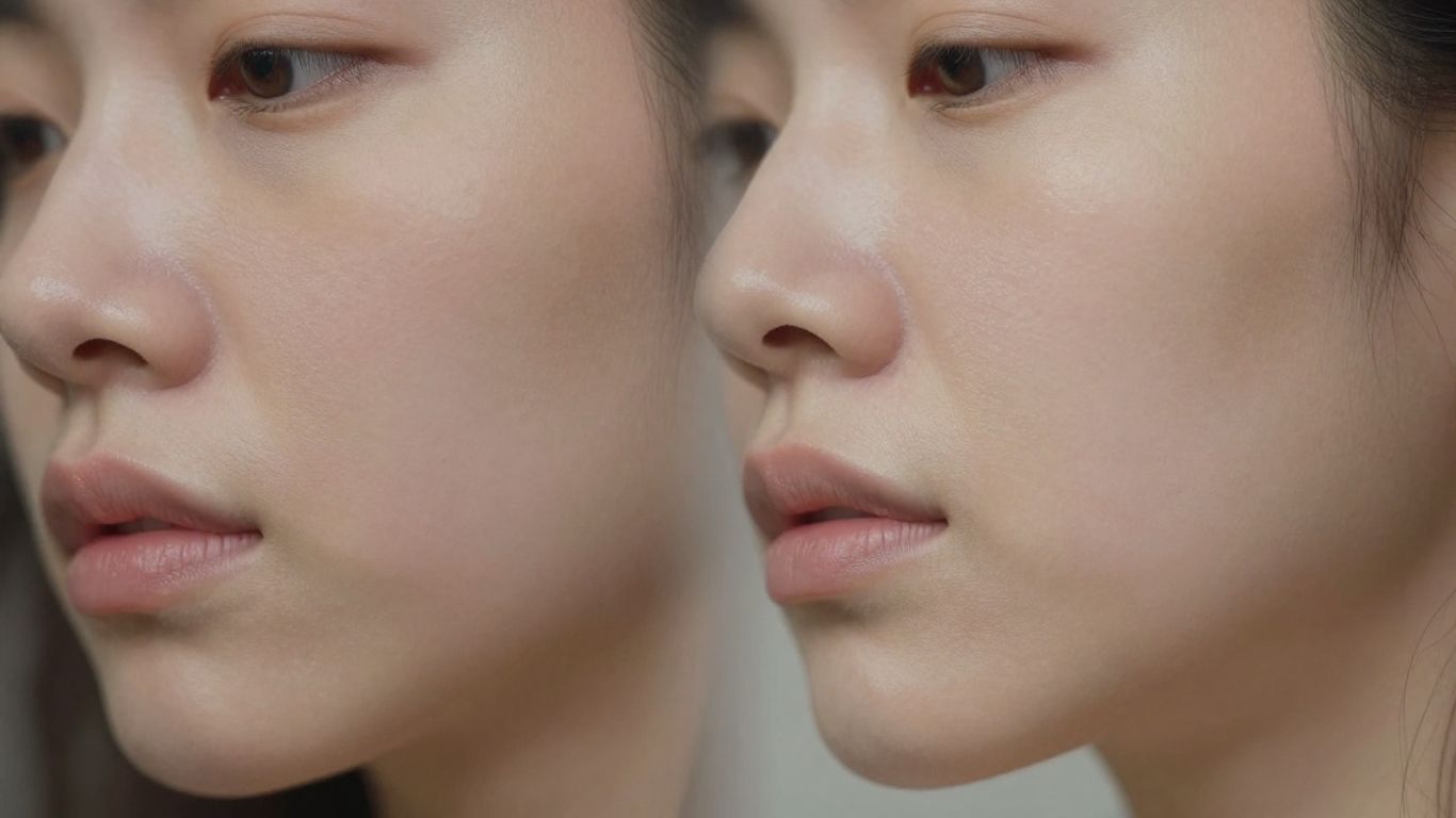 Woman's face showing skin affected by air pollution.