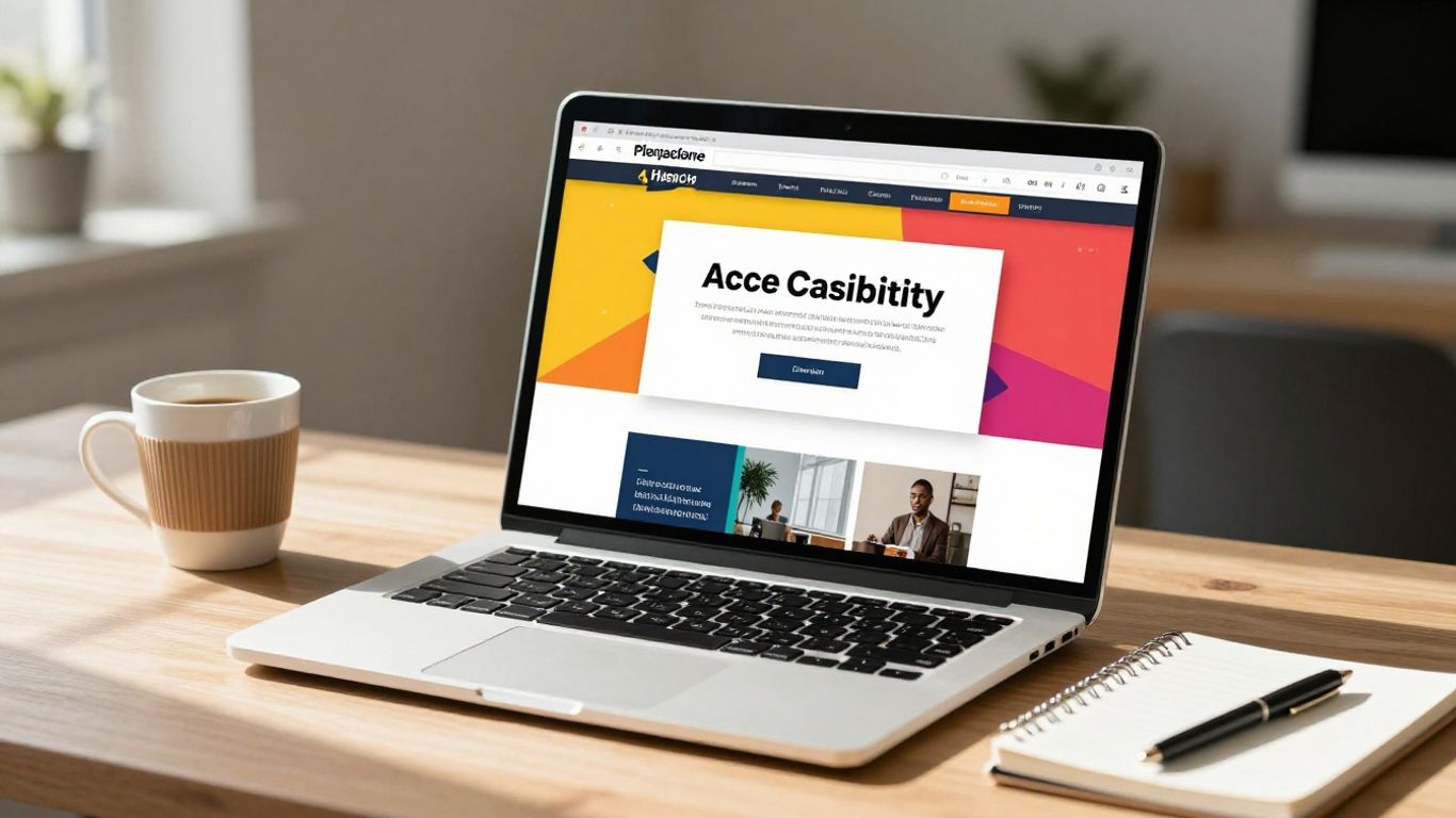 Profesjonalna strona internetowa na ekranie laptopa