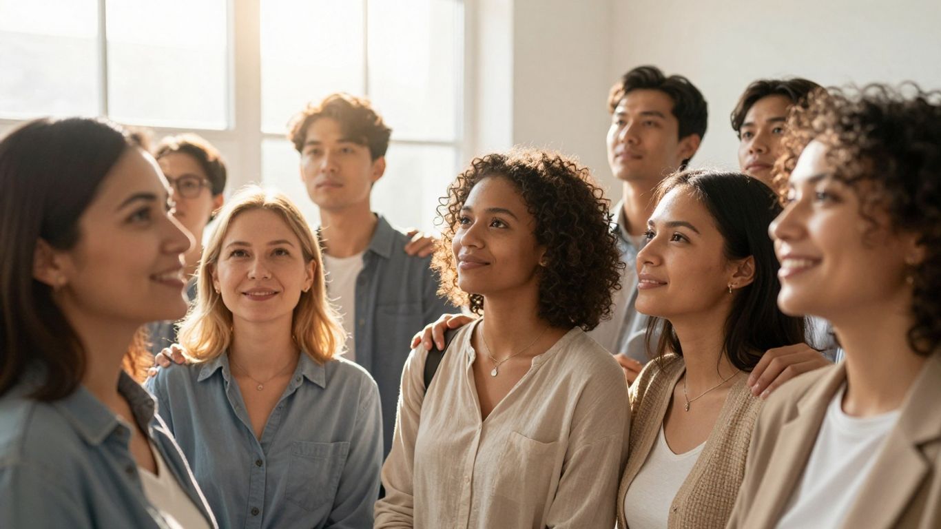 Immigrant affairs office with hopeful individuals