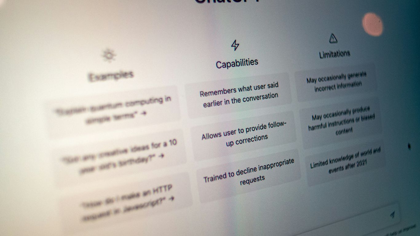 a computer screen with a bunch of words on it