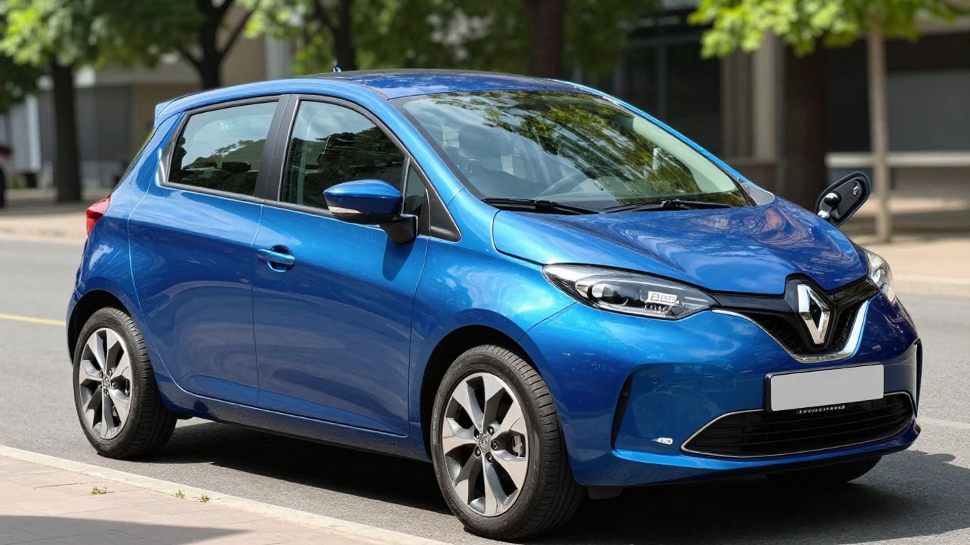 Renault Zoe Elektroauto auf sonniger Straße