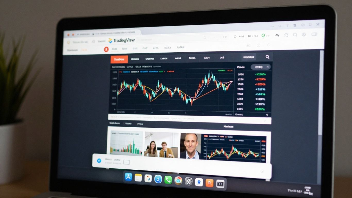 TradingView desktop app interface on a computer screen.