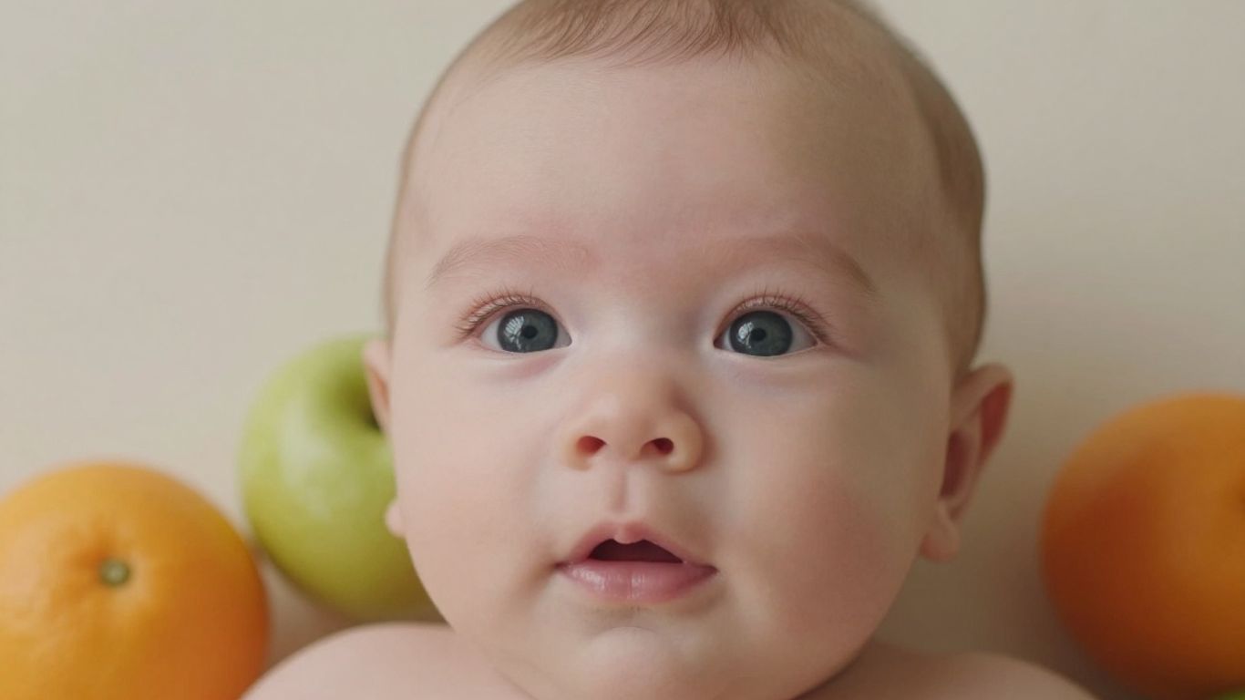 Bebé probando alimentos nuevos con cuidado y curiosidad.