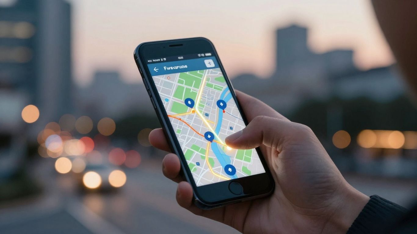 Person using Google Maps for smart travel.