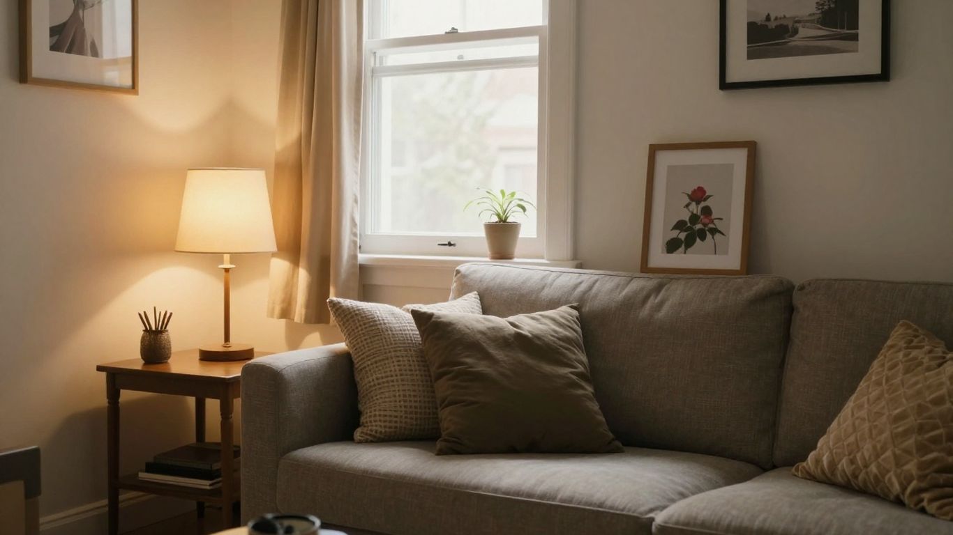 Interior de un apartamento acogedor con luz natural.