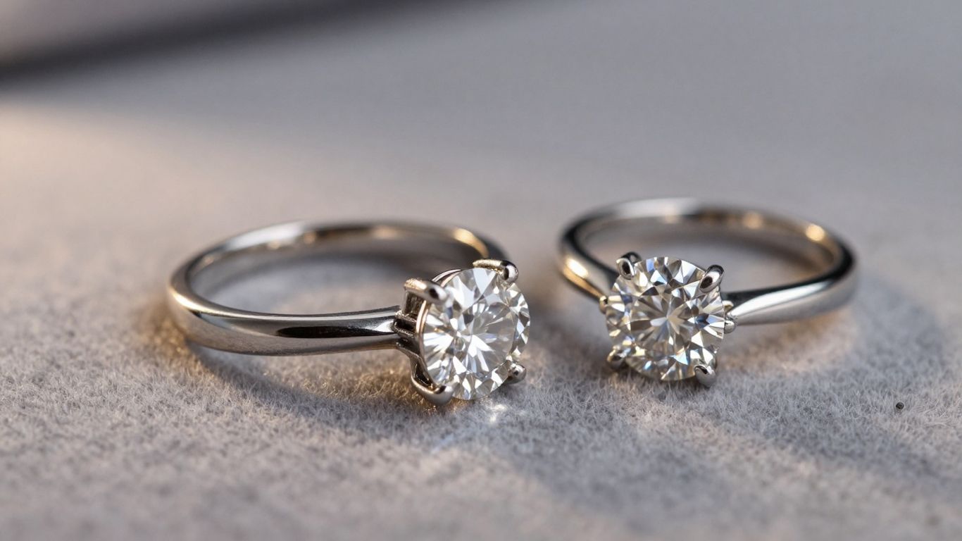 Sparkling diamond engagement rings on luxurious fabric.