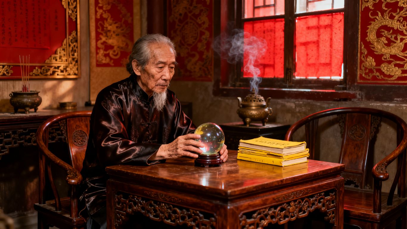 傳統算命師傅的命理館