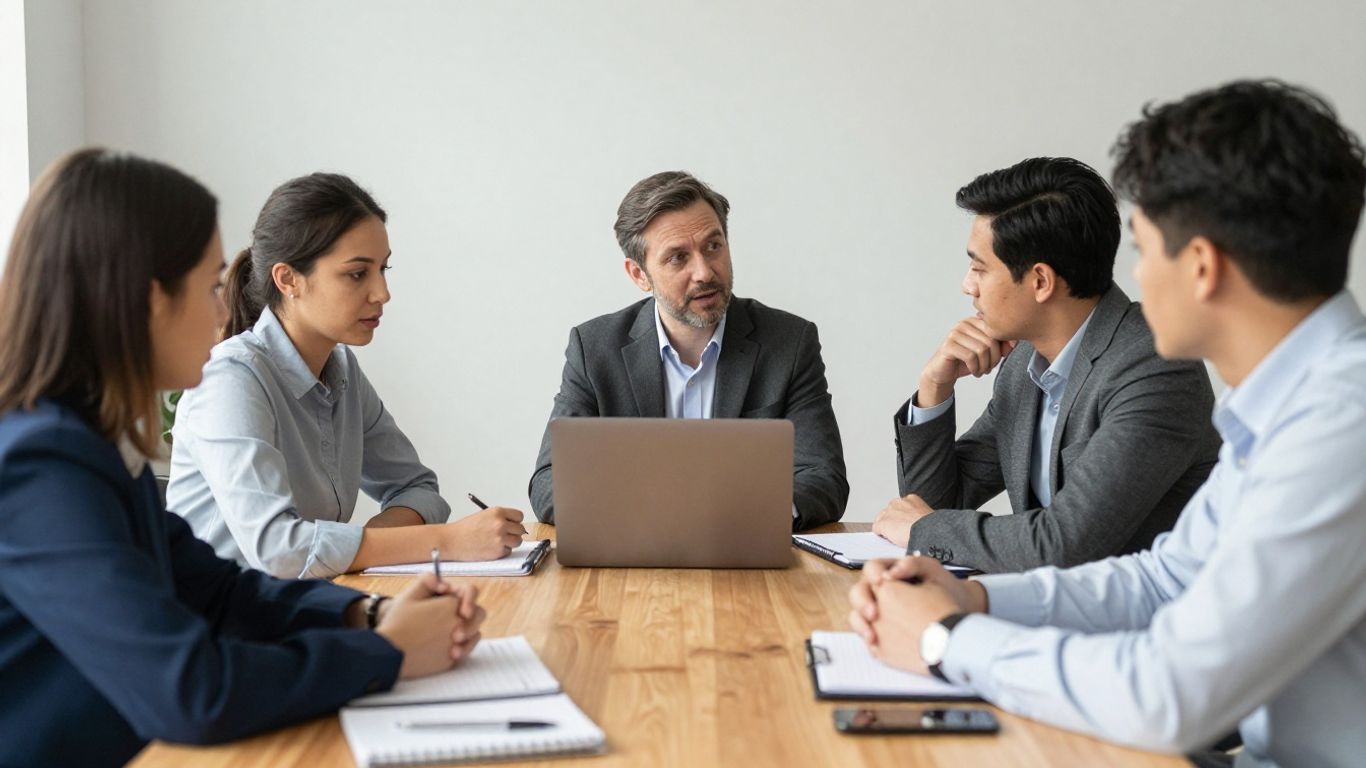 Fractional commercial leader planning with B2B team