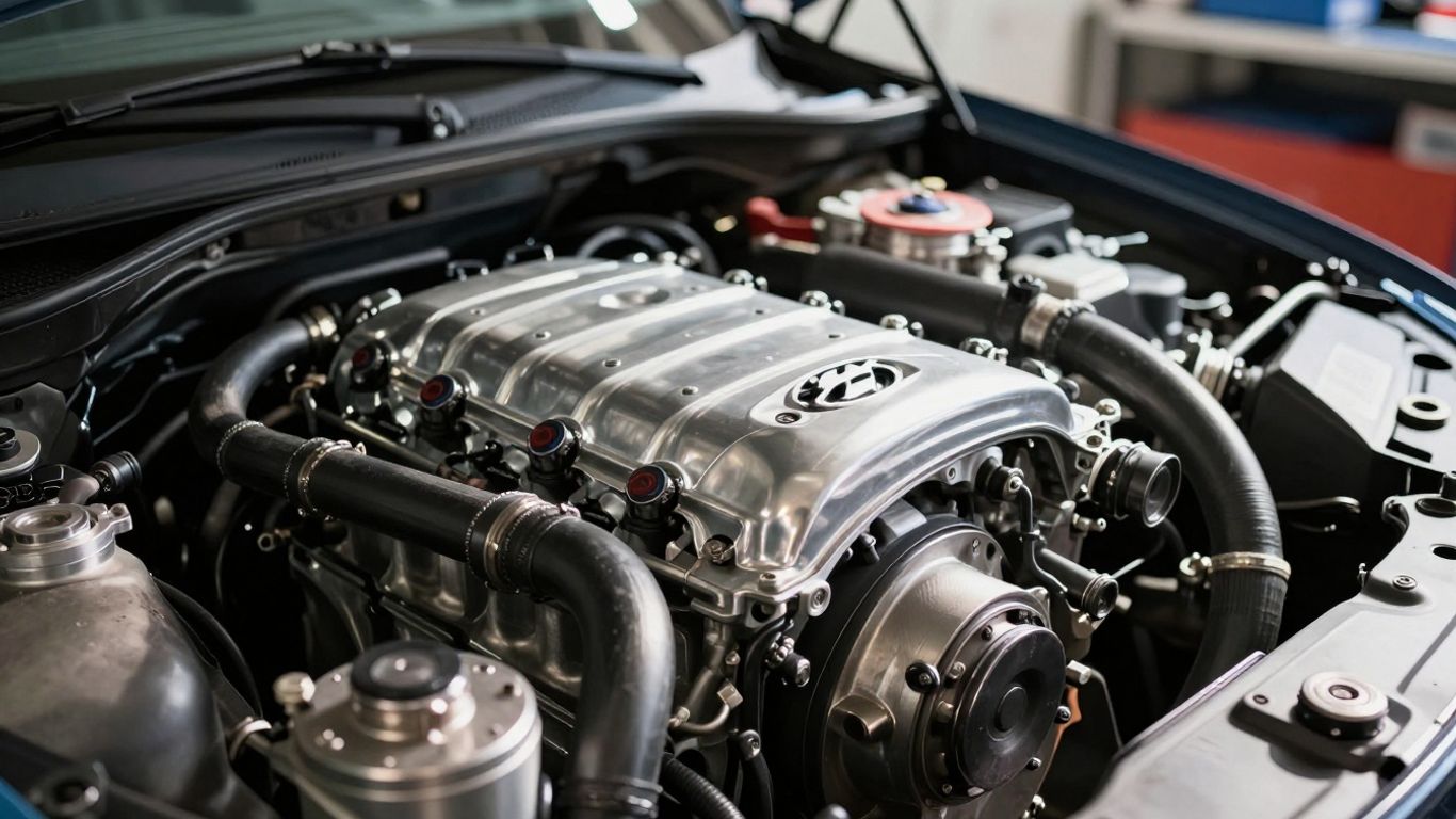 Hyundai engine bay in Canberra workshop