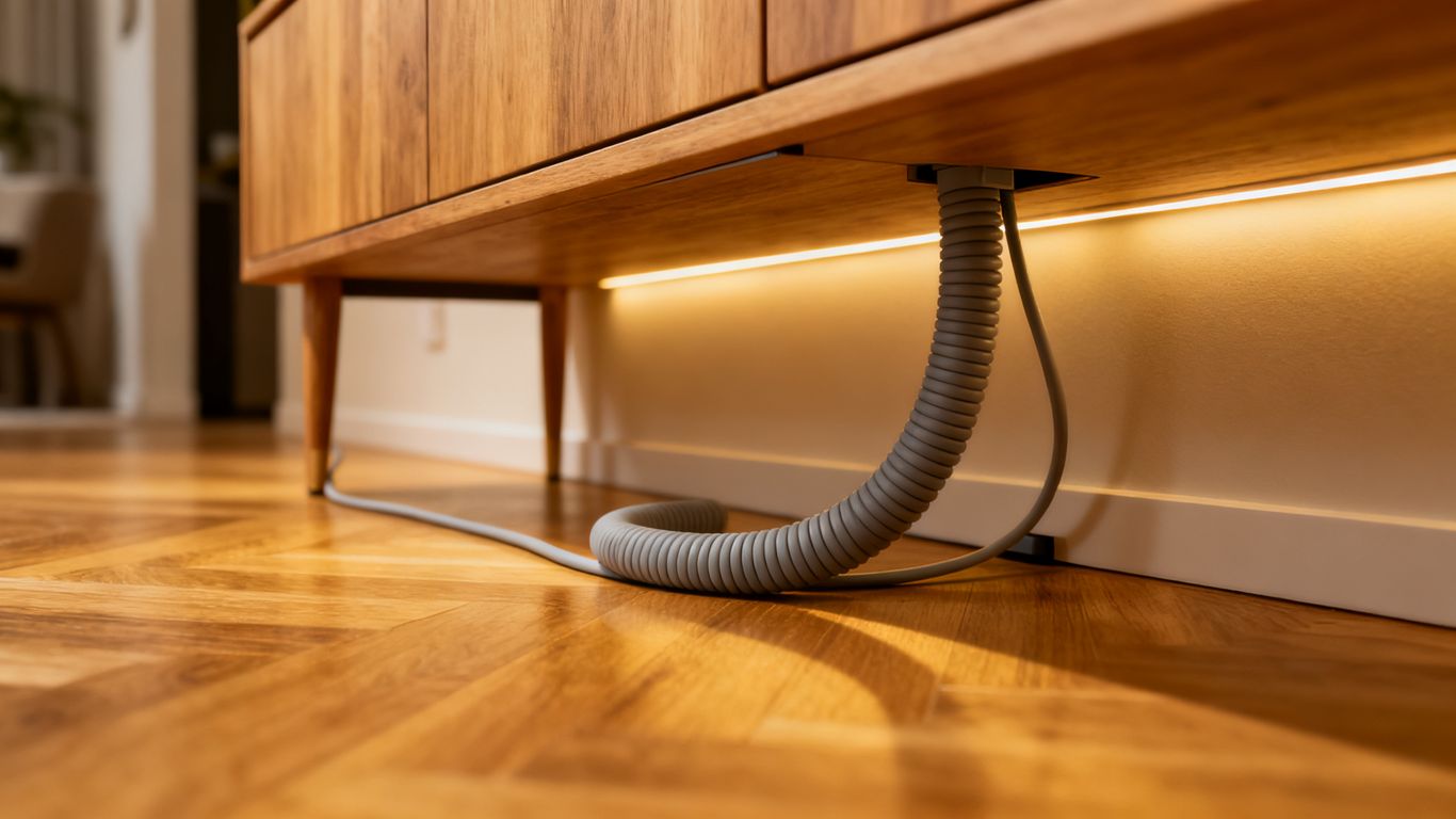 Safe, organized power cables for home appliance maintenance