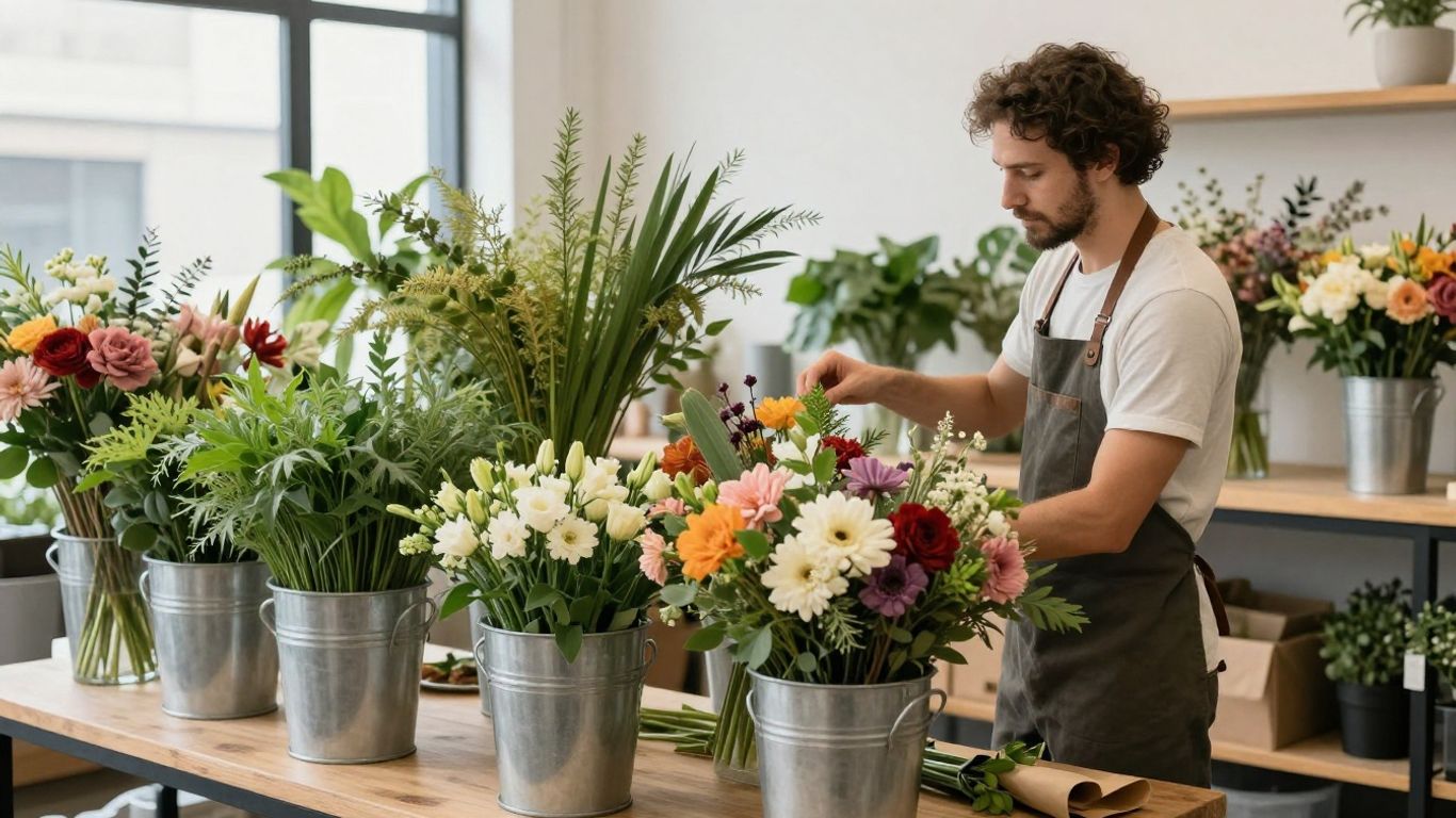 Fresh flower delivery prepared in Melbourne studio