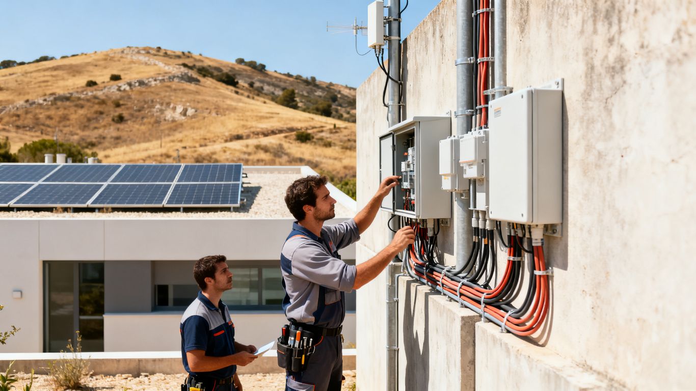 Intervention technique sur bâtiment près de Perpignan