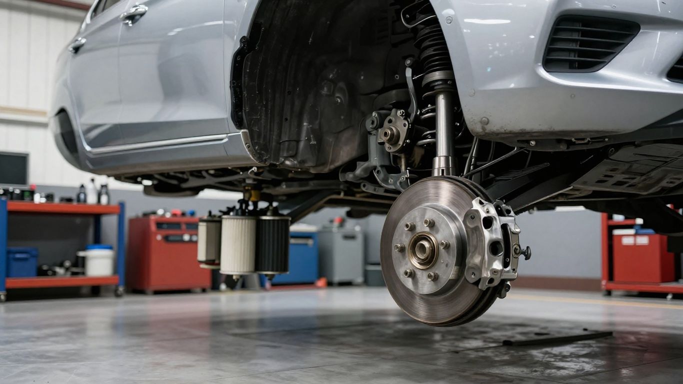 Gebrauchtwagen in technischer Prüfung