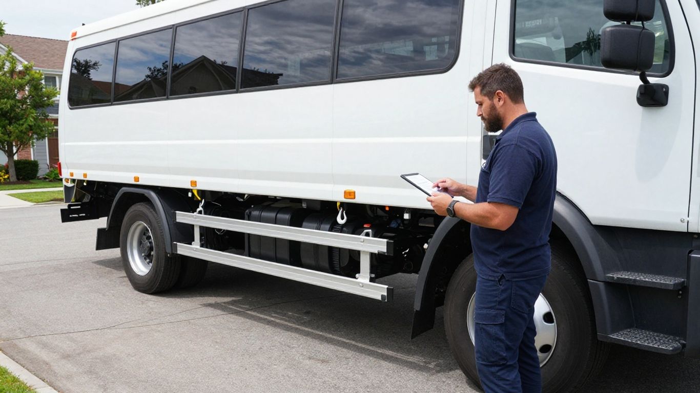 Towing service preparing for transport