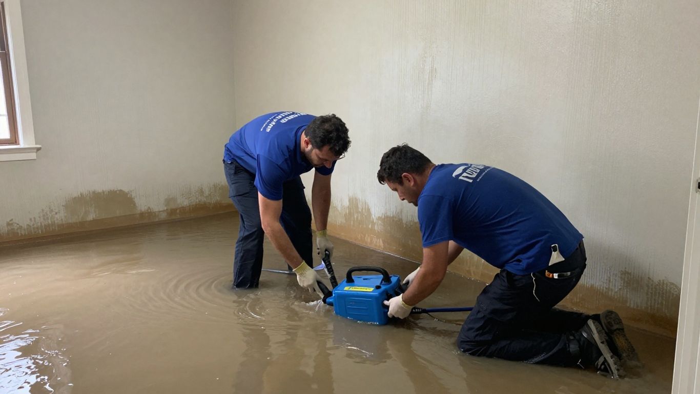 Emergency water damage repair in Dacula, Georgia.