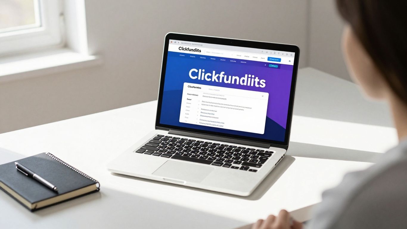 Clickfunnels interface on a laptop screen.