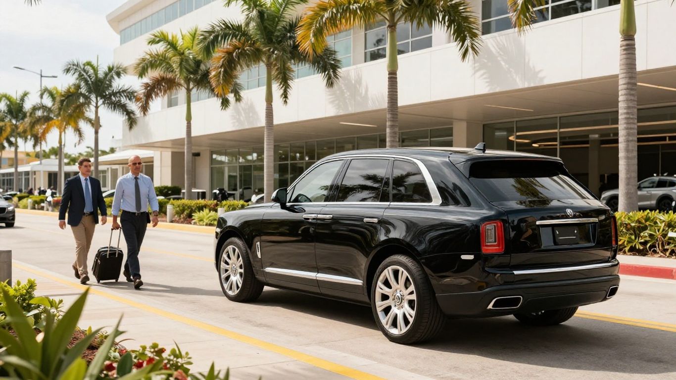 Luxury SUV arriving for Florida airport transfer