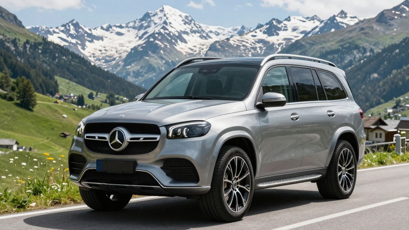 Mercedes-Benz GLS auf Schweizer Bergstraße