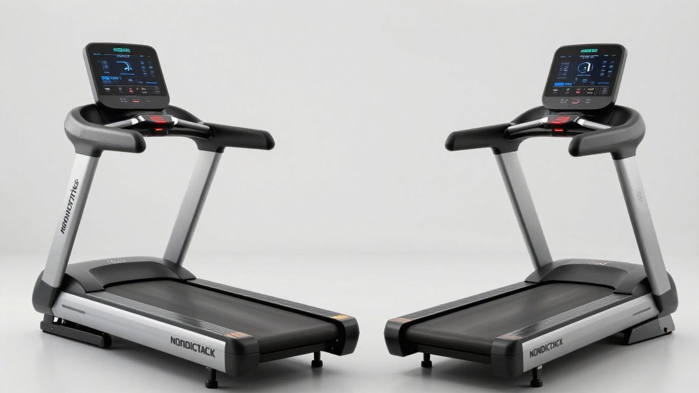 Sole and NordicTrack treadmills side-by-side.