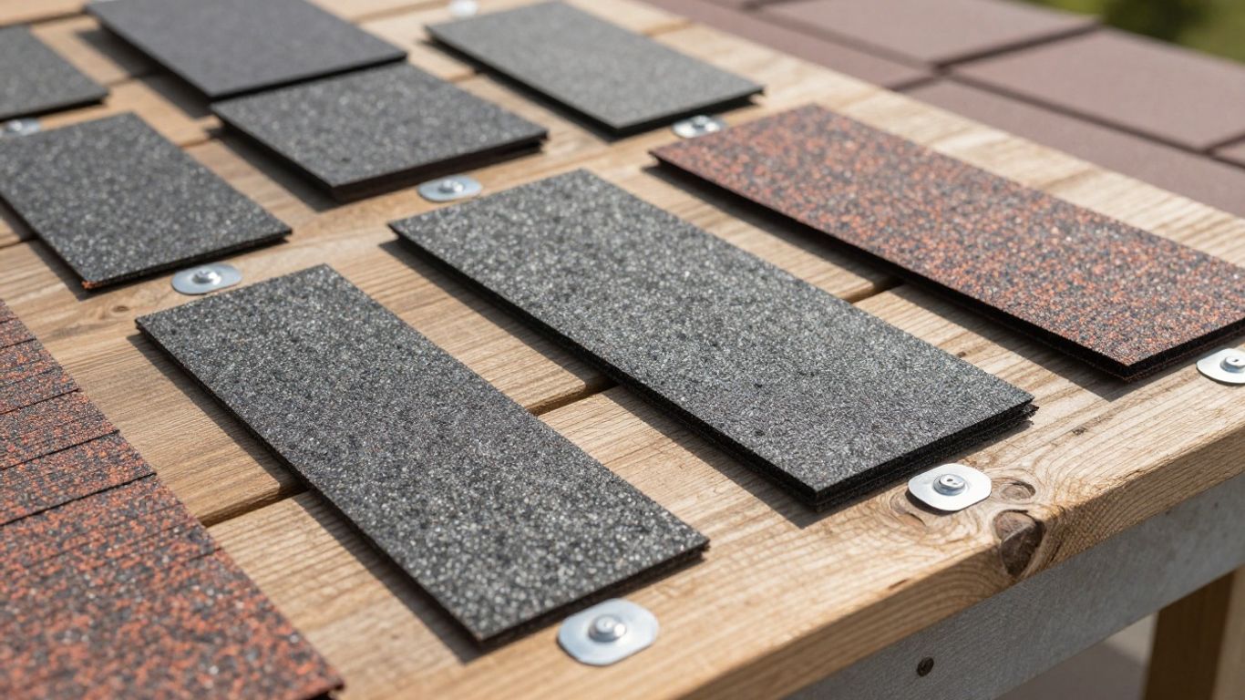 Roofing materials and tools for a project.
