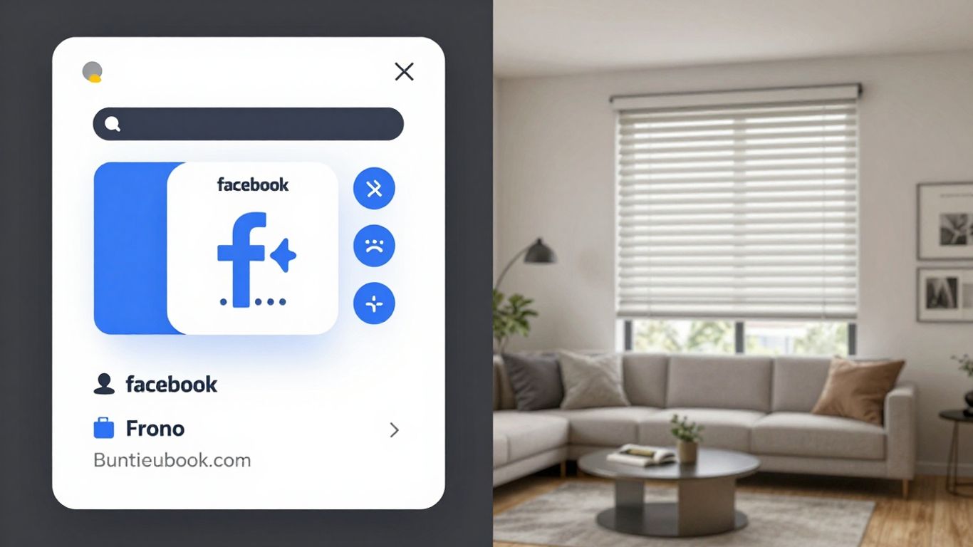 Facebook ad targeting for Hunter Douglas window treatments.