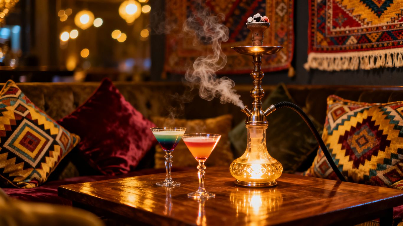 A stylish table with handcrafted cocktails and vibrant plates