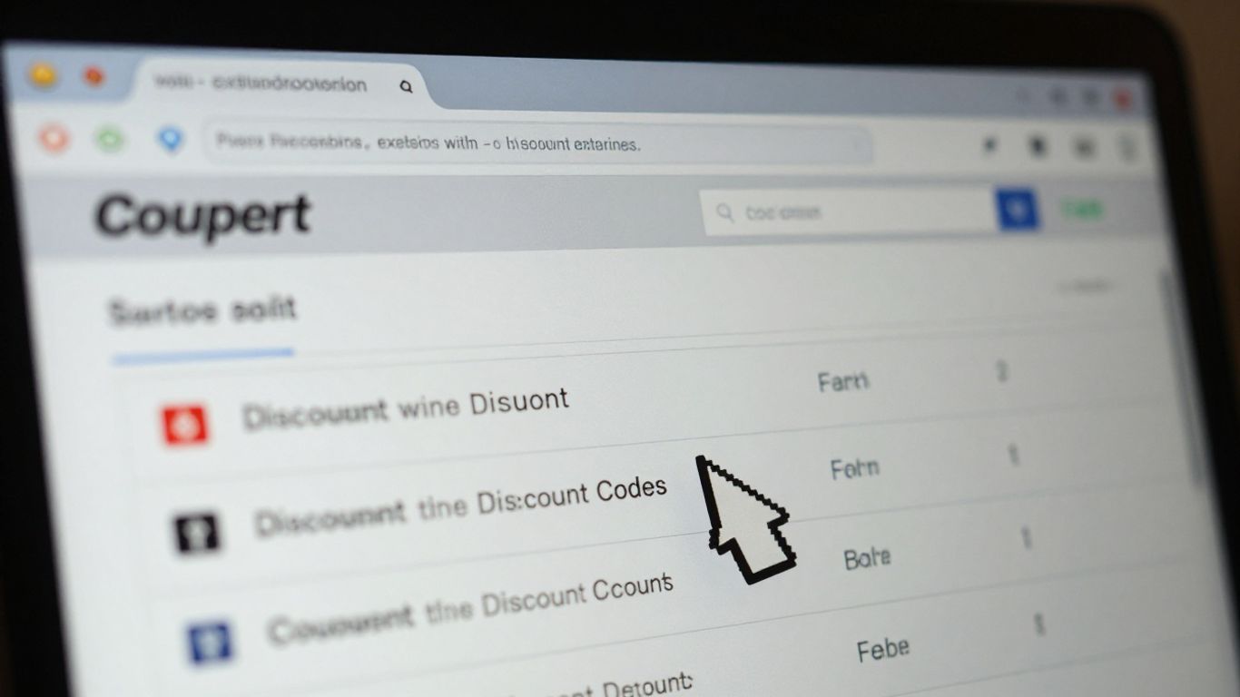 Coupert Chrome extension interface with discount codes.
