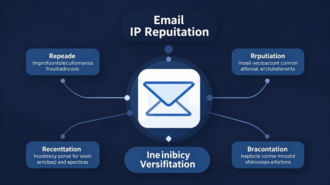 Email verification and IP reputation technical illustration.