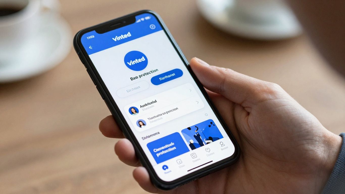Vinted Käuferschutz auf einem Smartphone Bildschirm