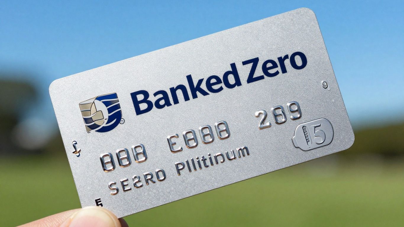 Bankwest Zero Platinum credit card with a blurred blue-green background.