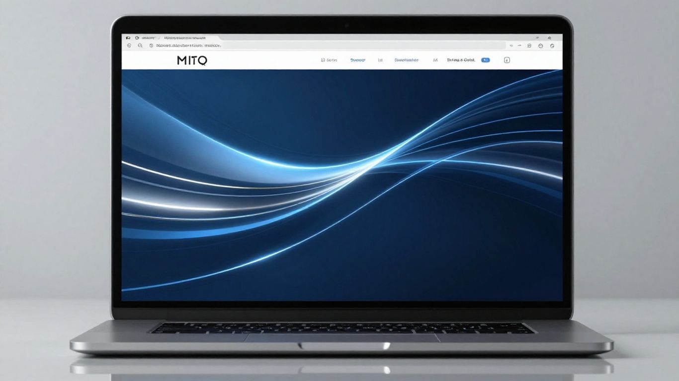 Modern website design on a laptop screen.