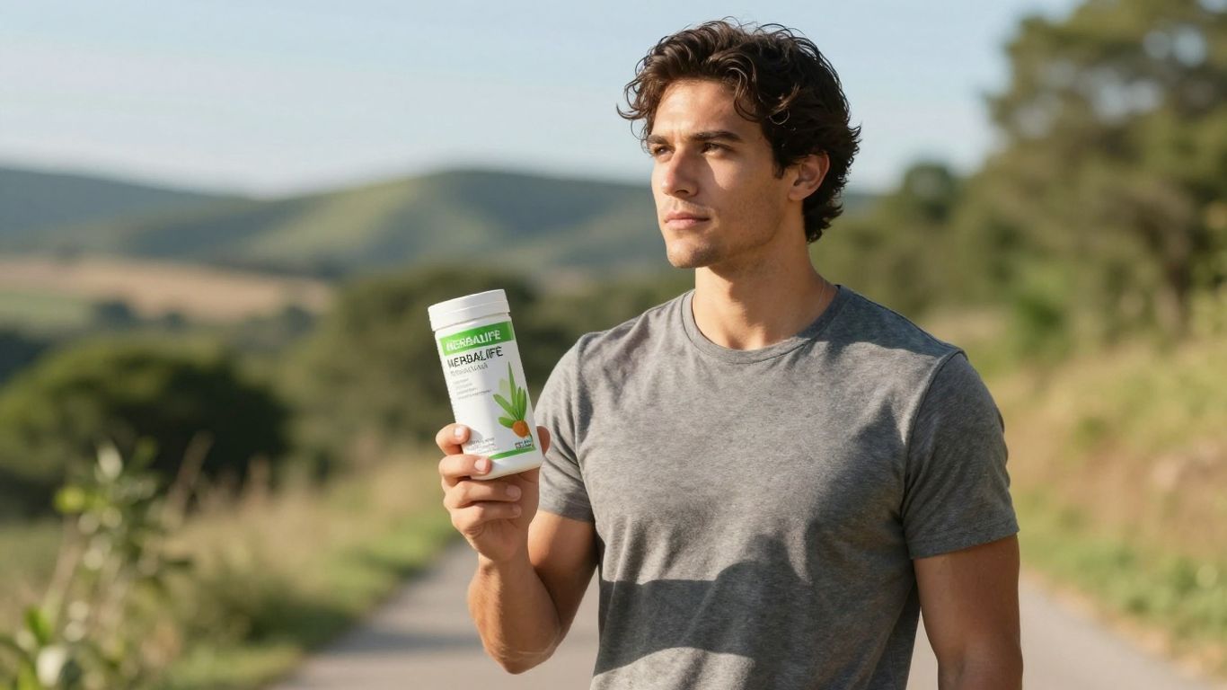 Person achieving success as a Herbalife distributor.