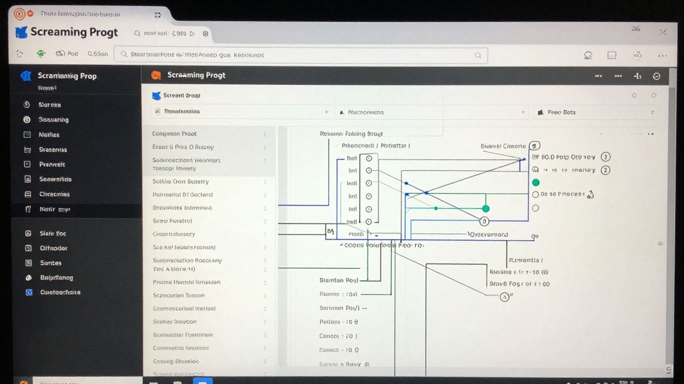Screaming Frog software interface with website crawl data.