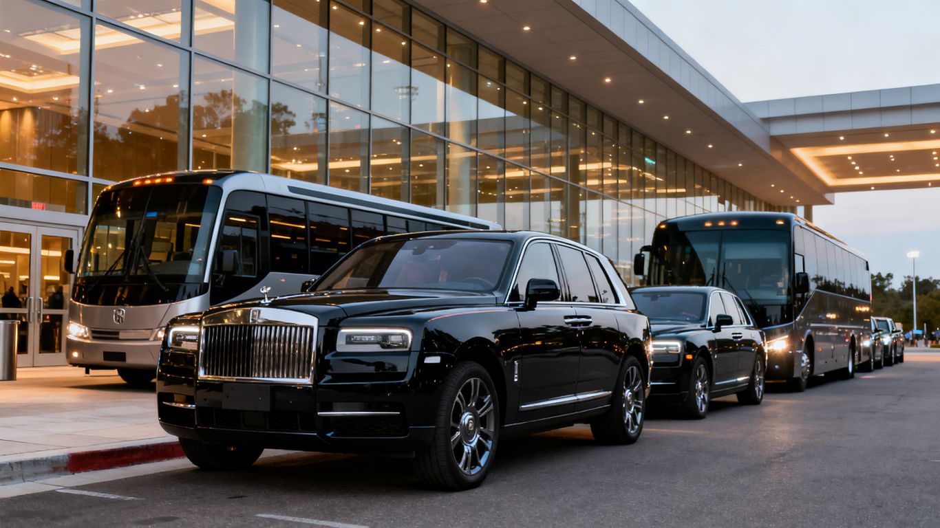 vehicles outside of airport terminal