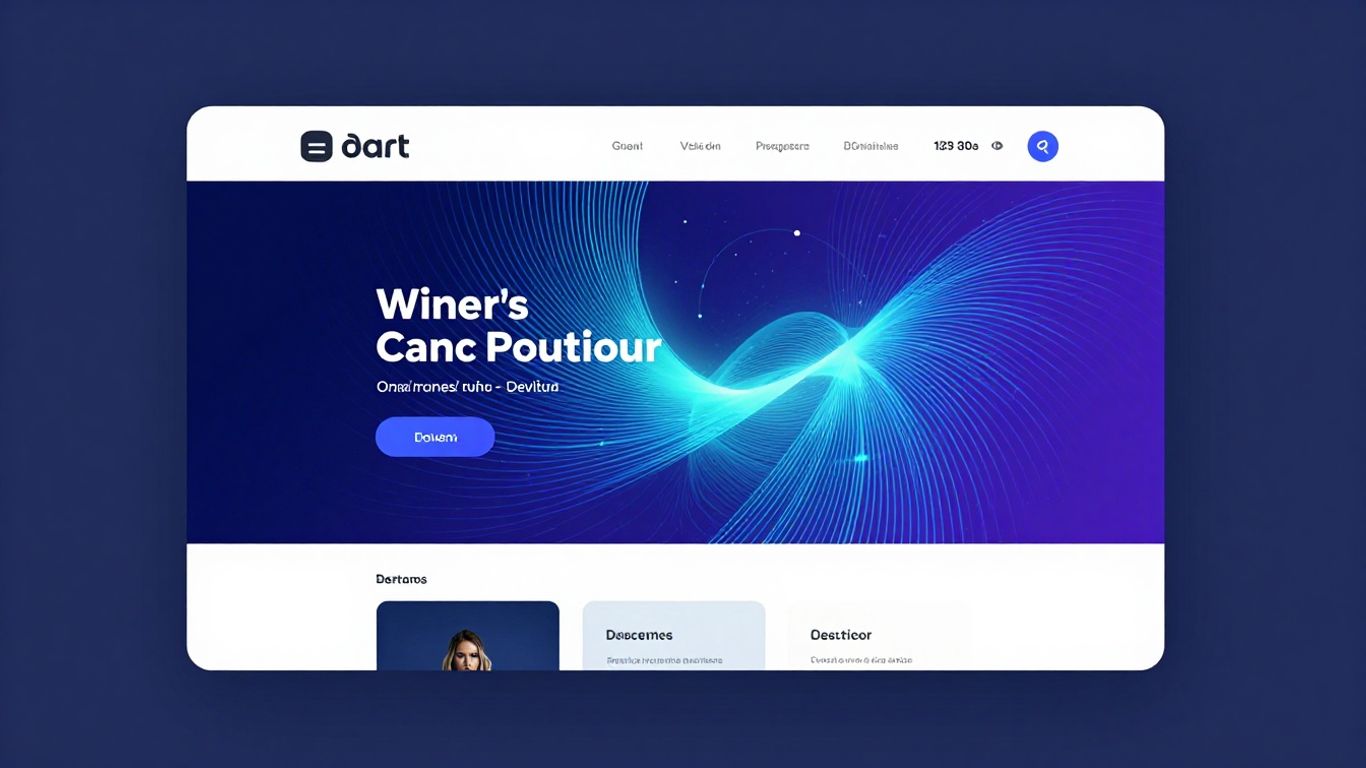 Modern website design interface glowing with vibrant colors.
