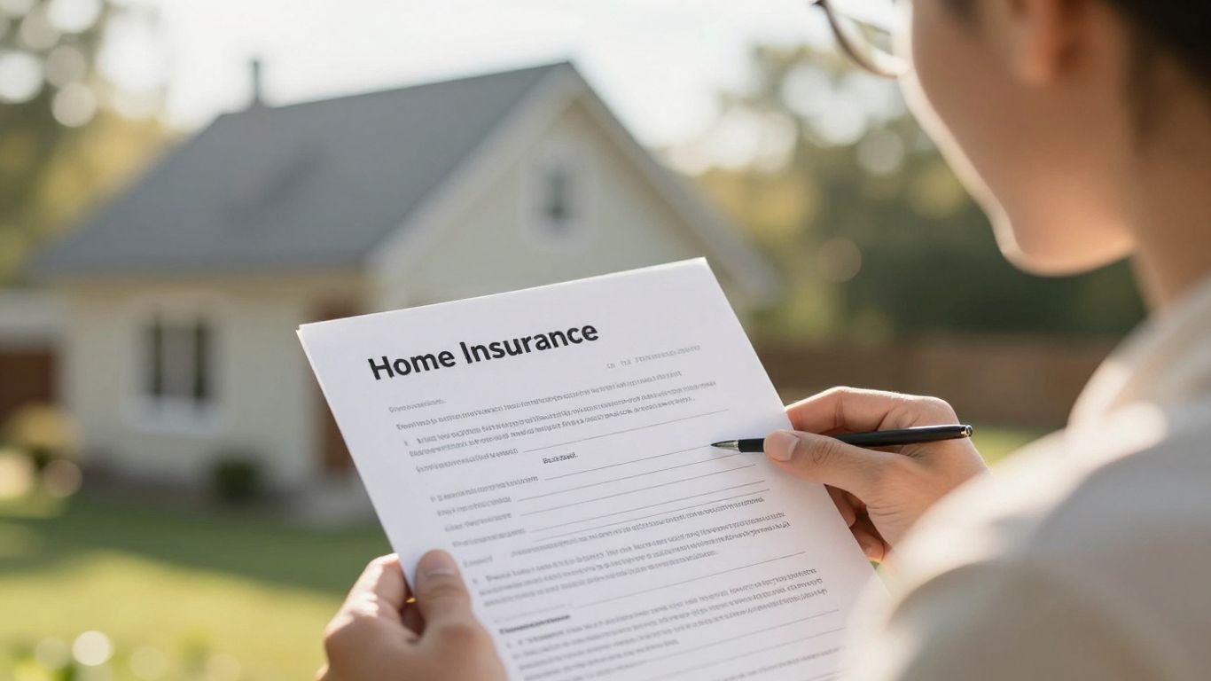 Persona revisando póliza de seguro del hogar