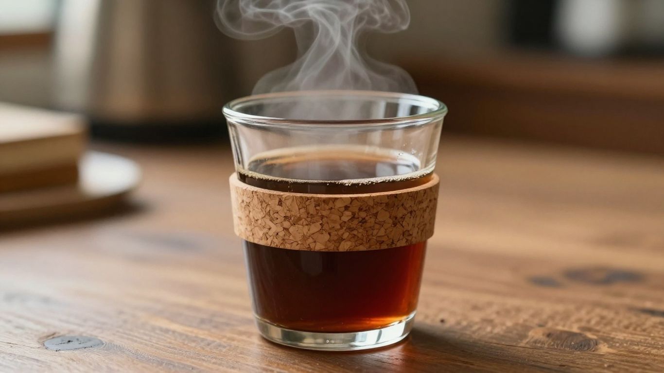 KeepCup Brew glass coffee travel mug with cork band.