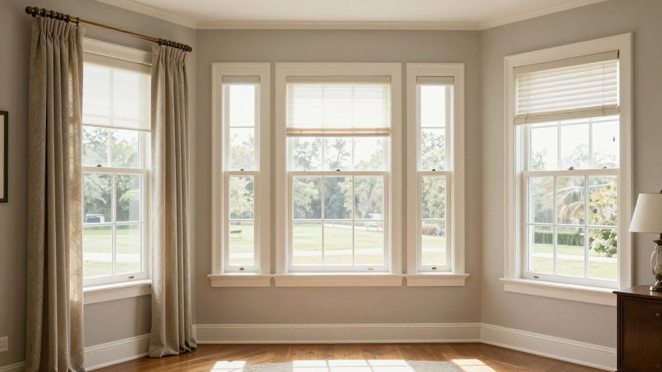 Elegant window treatments throughout a well-decorated home.