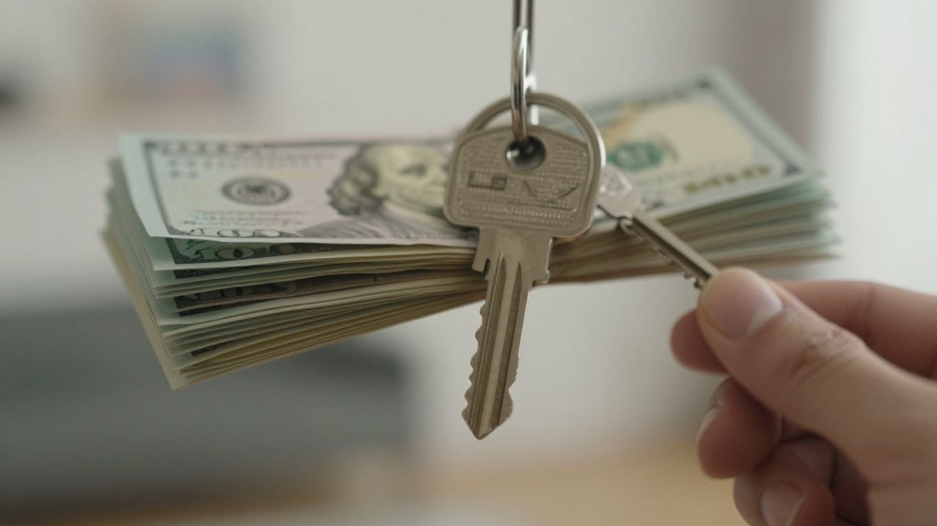 Money and house key for Airbnb costs