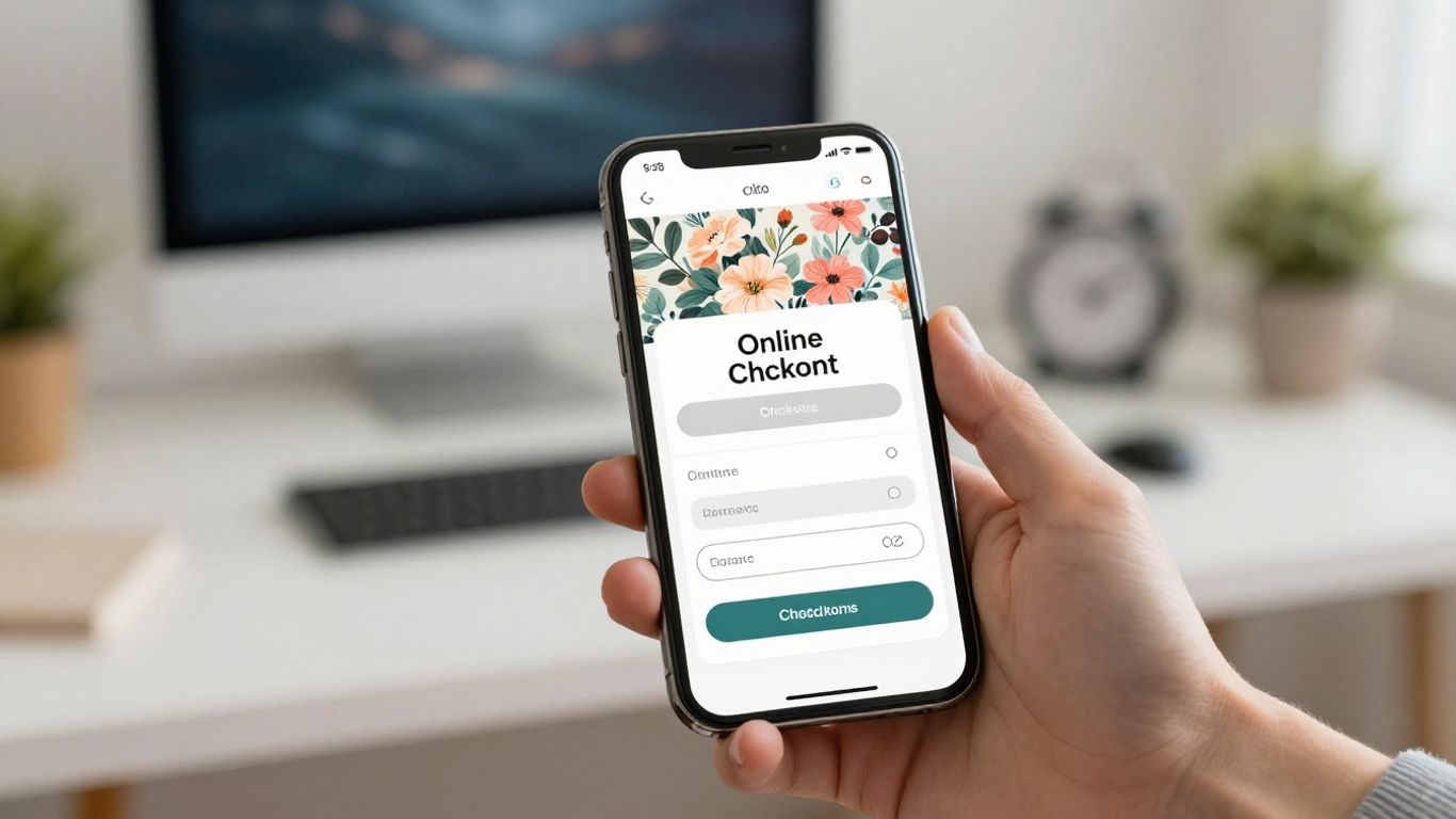 A secure checkout page on a mobile device