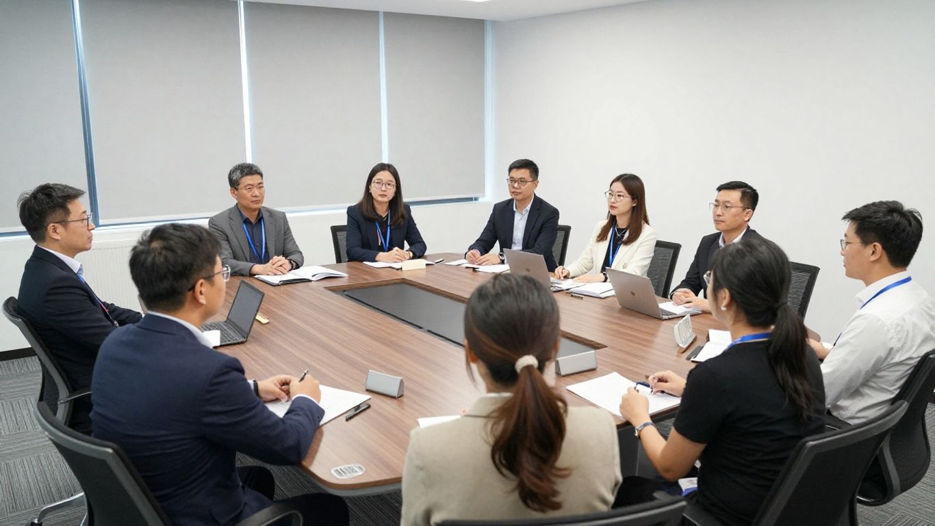Un seminario de liderazgo con personas enfocadas